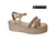 SANDALIA FEM. FLATFORM RAMARIM DOURADO
