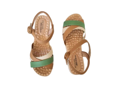 SANDALIA FEM. MODARE CREME TAN VERDE ALECRIM - comprar online