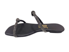 CHINELO FEM. ANNA FLOR PRETO BRILHO - comprar online