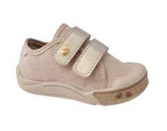 TENIS INF. FEM. KLIN BEGE DOURADO - comprar online