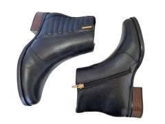 BOTA FEM. CANO BAIXO PEGADA PRETO na internet