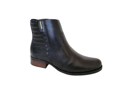 BOTA FEM. CANO BAIXO PEGADA PRETO