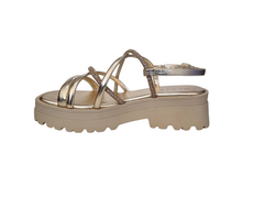 SANDALIA FEM. FLATFORM RAMARIM OURO - comprar online