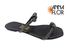 CHINELO FEM. ANNA FLOR PRETO BRILHO na internet