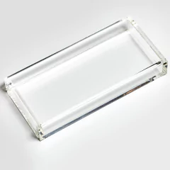 Bandeja de Acrílico Hara Transparente Lisa Baixa 33x33 cm - Lequeshop