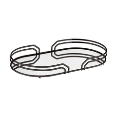 Bandeja Hara Ayla Oval Base Espelhada 55 x 30,5 Cm - loja online