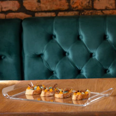 Bandeja Acrílica Hara Transparente Dobrada 42x30x4 cm na internet