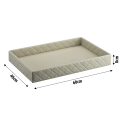 Bandeja Hara Sophia Matelassê Em Couro Ecológico 60x40x8cm