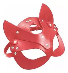 Mascara Antifaz de Gatita BDSM Roja