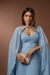 Vestido longo de festa com capa removível elegante madrinha convidada - Gics Modas - O melhor da Moda Festa