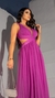 Vestido decotado luxuoso sem brilho cruzado - comprar online