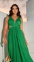 Vestido decotado luxuoso sem brilho cruzado