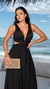 Imagem do Vestido decotado luxuoso sem brilho cruzado