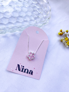 Colar flor rosa - comprar online
