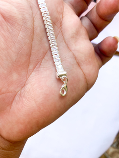 Pulseira baguetes de cristal - Nina Shop - Semijoias em prata