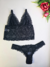 Conjunto Cropped Preto de Renda, sem Bojo na internet
