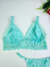 Conjunto Renda Verde Água sem Bojo - Floratta Moda Intima e Pijamas