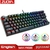 Teclado mecânico para jogos azul vermelho interruptor usb rgb/mistura teclado com fio retroiluminado 87/104 anti-fantasma para jogo portátil pc russo eua - comprar online