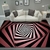 Tapete 3D Vortex Illusion Tapete Porta de Entrada Tapete Abstrato Geométrico Óptico Tapete Antiderrapante Decoração de Sala de Estar Tapete