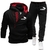 Conjunto de moletom com capuz masculino casual roupa esportiva moletom + calça de moletom 2 peças terno pulôver com capuz conjuntos moda masculina na internet