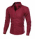 Camisa social masculina de luxo casual manga longa manga comprida slim fit negócios camisas tops - comprar online