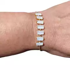 Pulseira Riviera com Zircônia Branca Banhada a Ouro 18K - comprar online