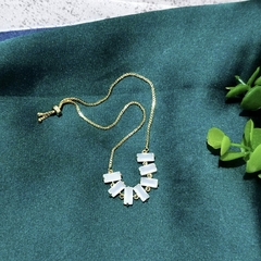 Pulseira Riviera com Zircônia Branca Banhada a Ouro 18K - APTA Moda e Acessórios