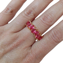 Anel Feminino com Zirconias Banhado Ouro 18K - comprar online