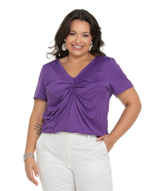 Blusa Plus Size Franzida