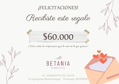 Gift Card $60.000