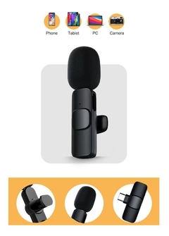 Microfone Lapela Sem Fio Compatível Android e IOS