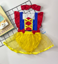 Romper Branca de Neve em tule luxo