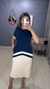 VESTIDO MIDI MOLETINHO AZUL MARINHO