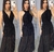 vestido longo lurex multiformas
