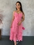 Vestido Midi Xadrez Rosa - comprar online