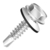 200 PARAFUSOS SEXTAVADO FLANGEADO PONTA BROCA PARA TELHA - 5,5 X 3/4" ZINCADO BRANCO