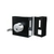Fechadura 1701/80 Tetra Preto Fosco Espelho Inox