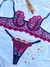 Conjunto personalizável coração tule - azul e rosa