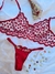 Conjunto personalizável coração tule - vermelho