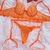 Conjunto personalizável coração tule - laranja
