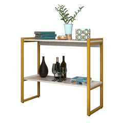Aparador Isis com Prateleira Decorativo Aço/MDF