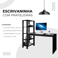 MESA HOME ARTEMIS COM PRATELEIRA - comprar online