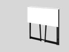 Escrivaninha Dobrável Pra Trabalho E Estudo Mdf/Aço - CS MÓVEIS