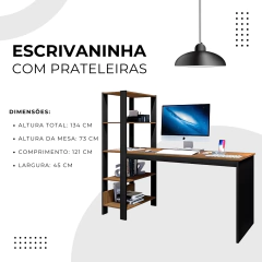 MESA HOME ARTEMIS COM PRATELEIRA - comprar online