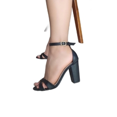 Sandália Glamour Luxo e Conforto - Salto 8,5cm - Preto na internet