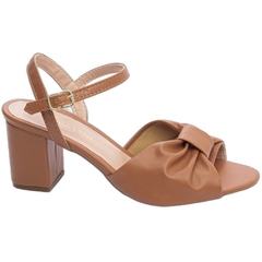 Sandália Feminina Caramelo - 6 cm - Fivela Dourada na internet