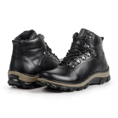 Coturno Bota Masculina Conforto Vegano | 37 a 44 | Preto - comprar online