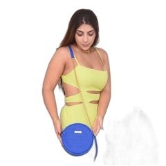 Bolsa SANTUCCI Feminina Redonda Pequena Azul na internet
