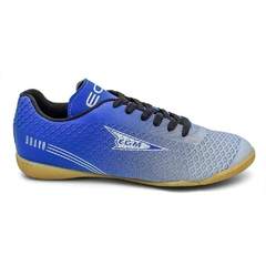 Chuteira EGM Masculina Bravo Indor ( Salao ) Azul e Branca na internet