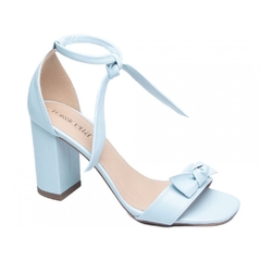 Sandália Feminina Fechada Atrás - Amarrar - Salto 8,5 cm - Azul na internet